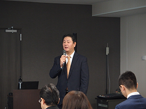 開会の挨拶をしたCTCLS営業 技術本部長 田邉 雄介